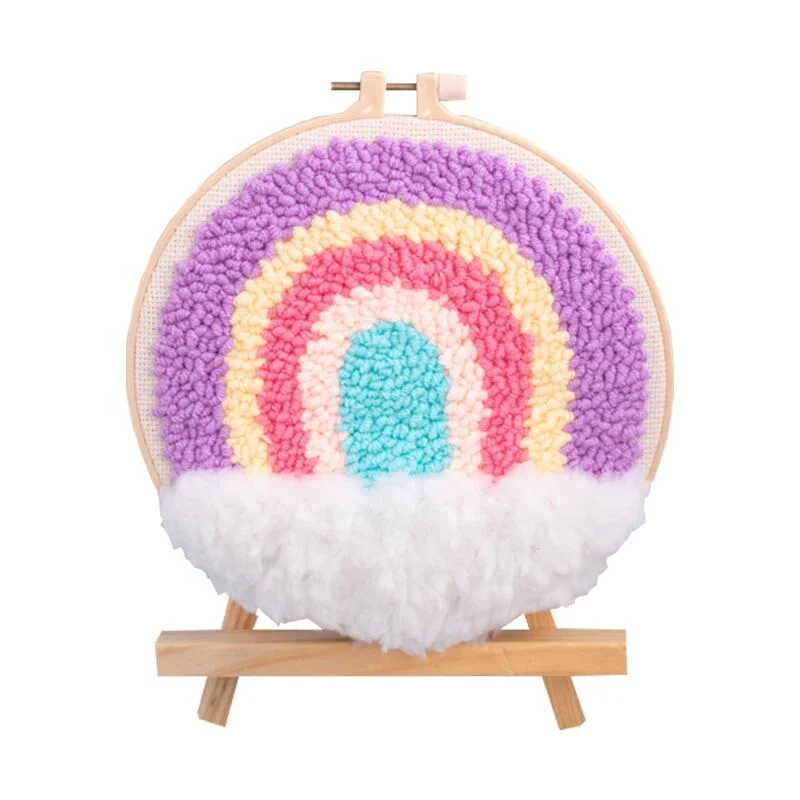 punch needle diy kit for beginners handmade embroidery set for home decoration