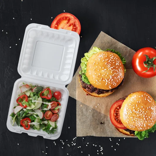 Certified Microwave/Dishwasher/Refrigerator Safe Hinged Food Storage Containers Disposable Takeaway Bento Box