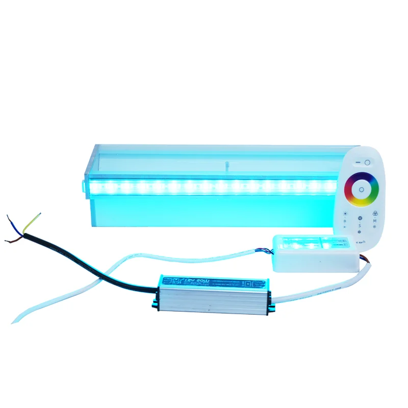 RGB LED Outdoor Garden Ornaments Wall-mounted Swimming Pool Fountain Waterfall Feature