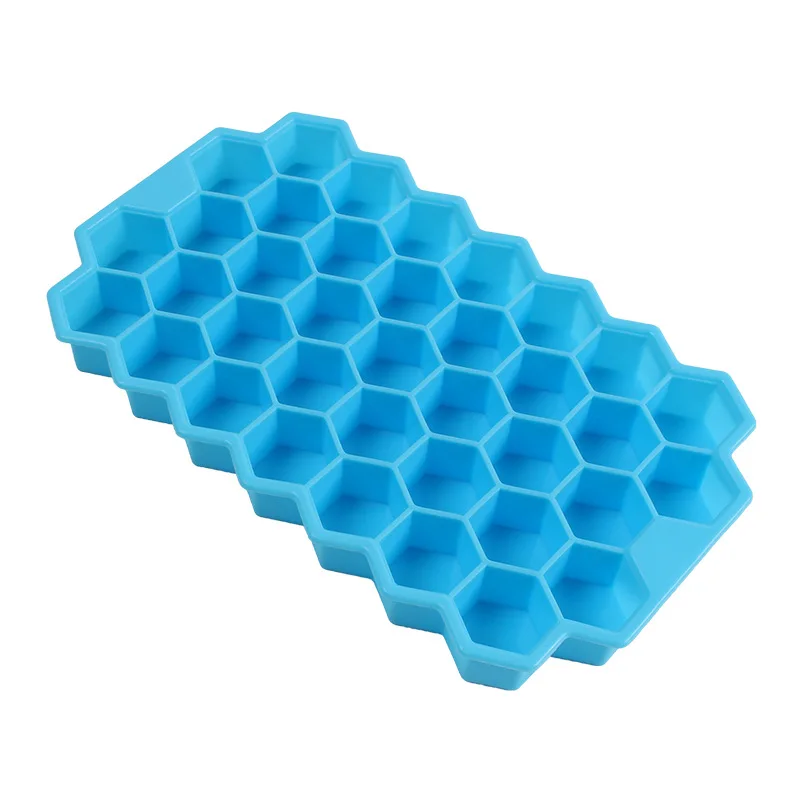 Summer honeycomb shape fruit cube easy release ice tray silicone mold