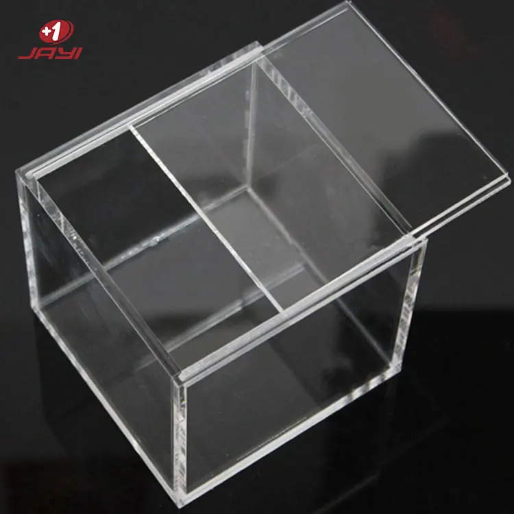JAYI Wholesale Custom Size Transparent Acrylic Box with Magnet Lid, Acrylic Square Box for candy