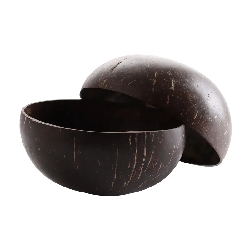 
Eco-friendly empty huge hand painted coconut shell bowl for candles 
