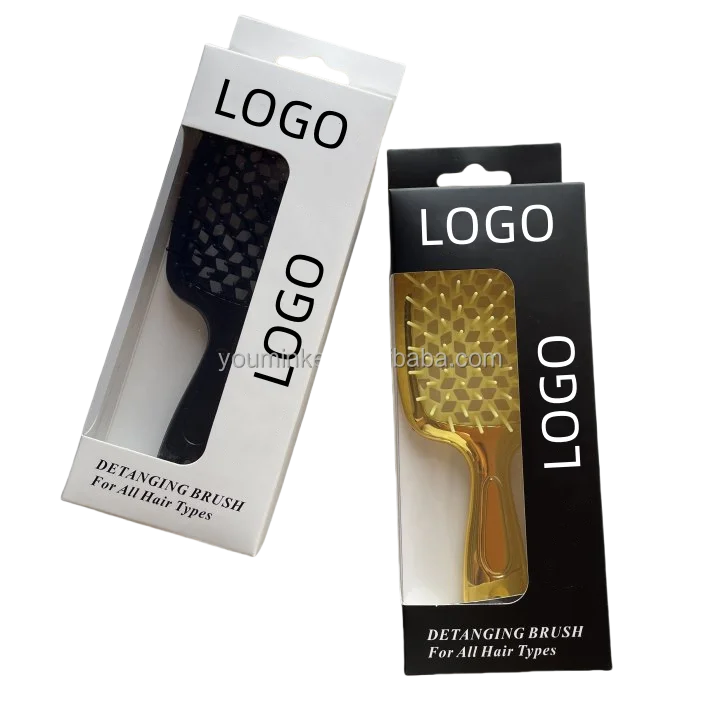 Barber Salon Hair Clips Edge Brush Hair Brush And Comb Set Custom Logo Scalp Massager Detangling Hair Brush For Women