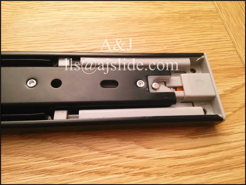 45mm buffer metal auto close ball bearing drawer slides rail push open drawer slides