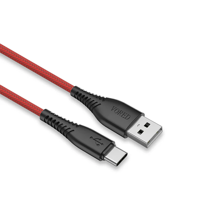
28AWG Nylon Braided data cable usb cable type c charging cable charge Sync Data transfer 1M 
