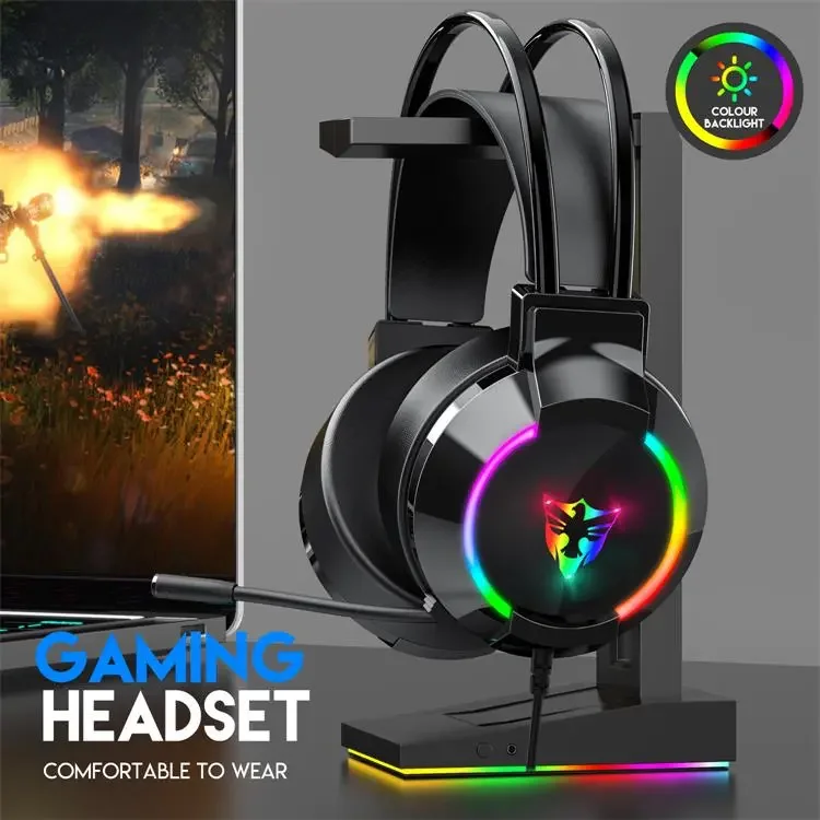IDOL G606 Headphones 7.1 Surround Sound Gaming Headset Detachable Microphone Gaming Headset
