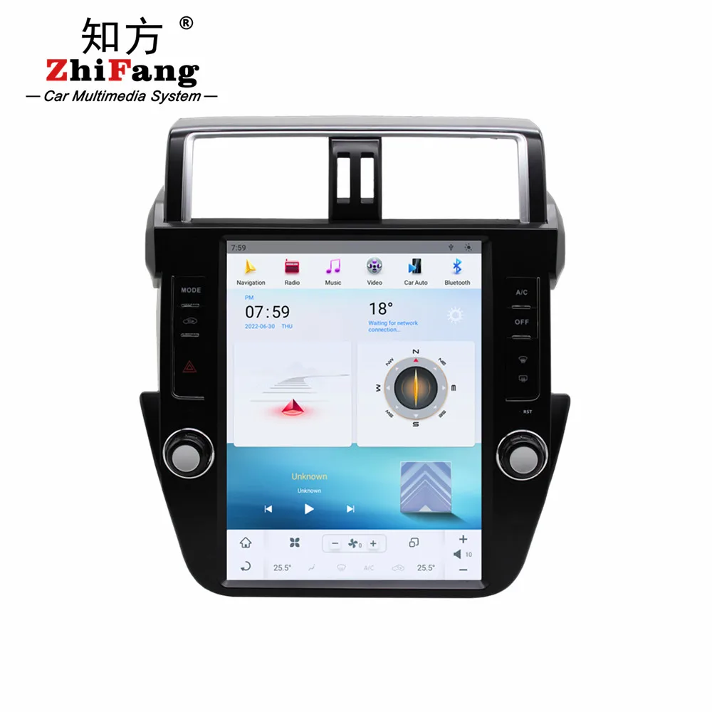 12.1inch Android 11 8+128G Radio Touch Screen For Toyota Prado 2014-2017 Car GPS Navigation Car DVD Stereo Player