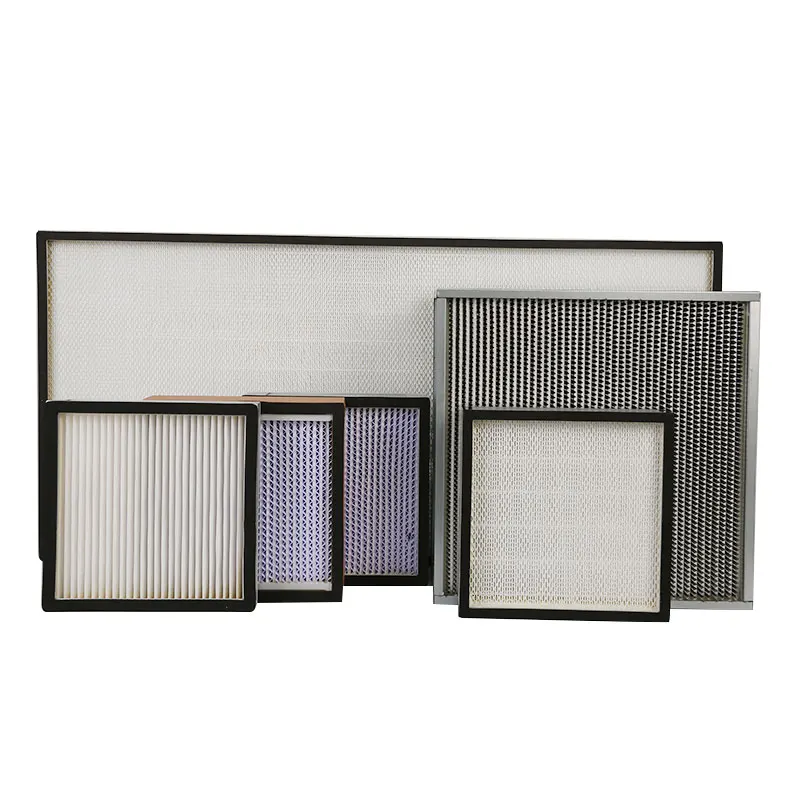 Large Laminar Flow Hood  Pleated H13 H14  HEPA Filter For Mushroom FFU 0.3 Micron 99.99% Clean Room