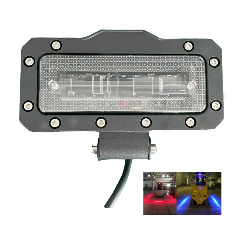 10-80V 45W  Blue LED lights for Forklift Red Zone Side Mount Pedestrian Safety Warning Lights