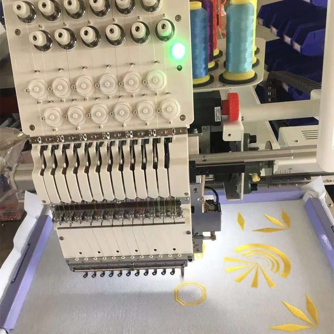 single head t shirt /cap embroidery machine computerized 9 needles embroidery machine clothes single head embroidery machine