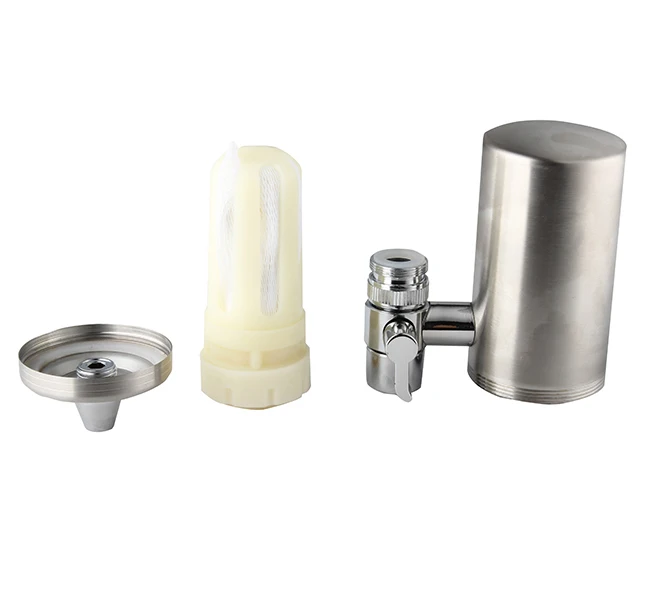 Portable mini Activated Carbon Alkaline Faucet-Mounted stainless steel faucet water filter purifier