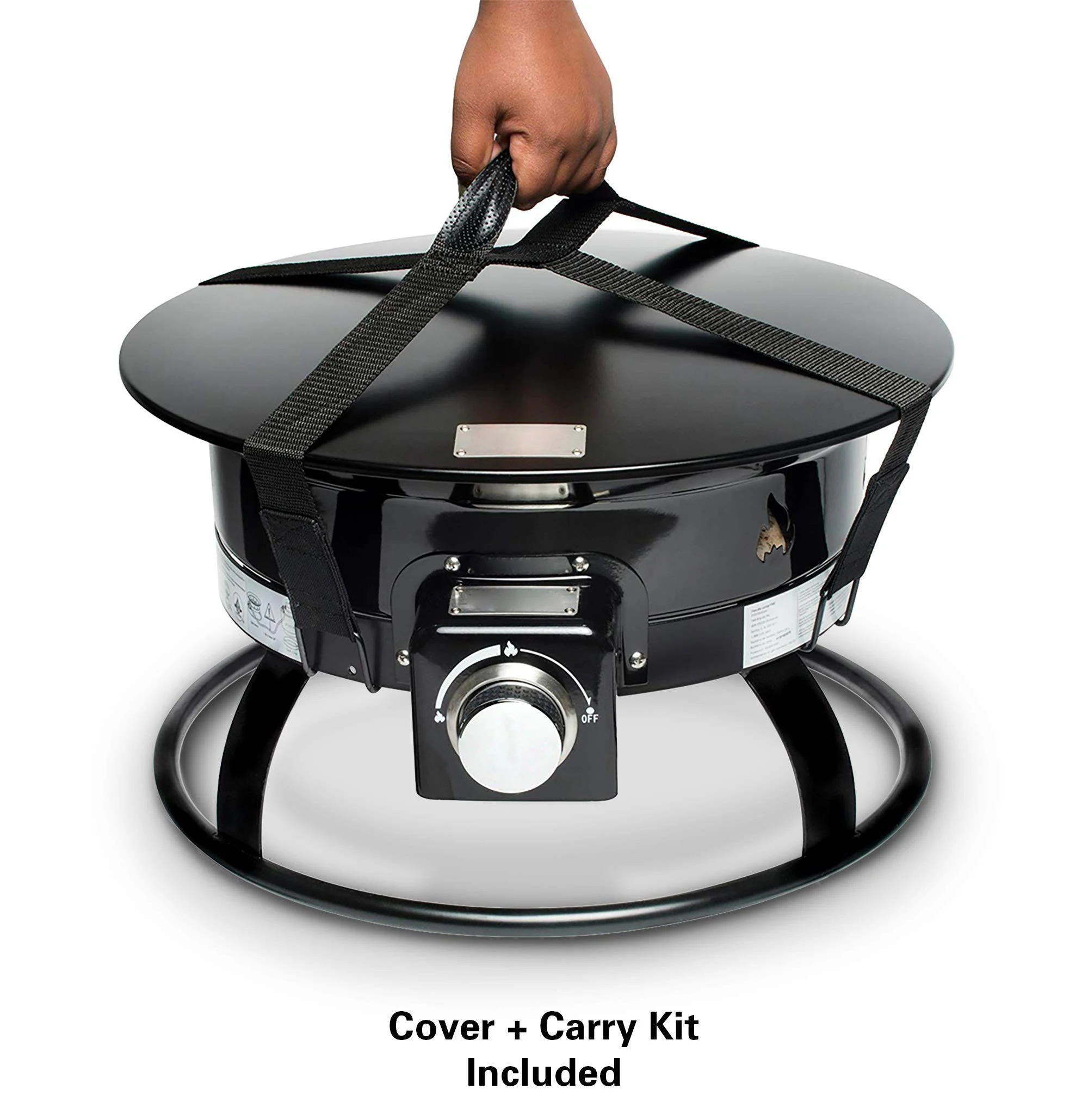 AJUNION Outdoor Portable Fire Pit Gas 58000 BTU Propane Fire Pit for Camping