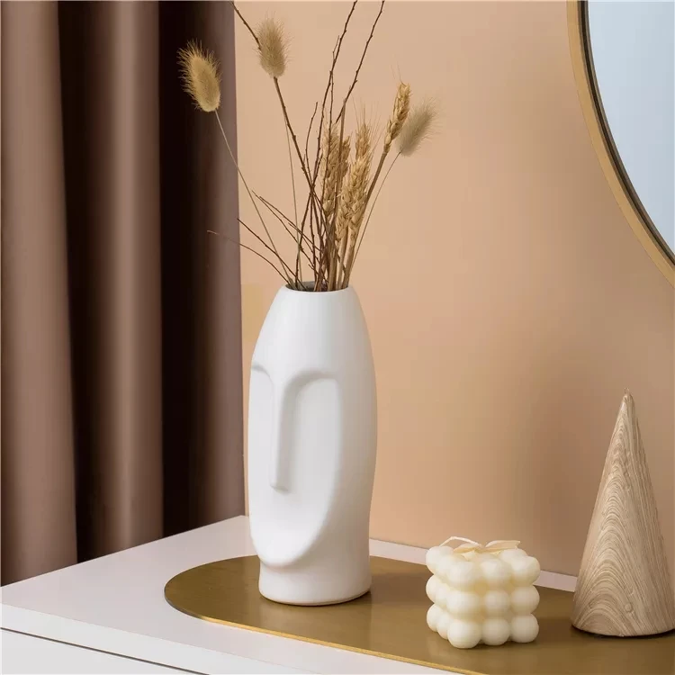 Modern black ceramic wedding vase Home decoration Unique Nordic porcelain vase for interior decoration