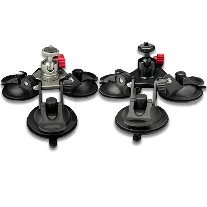 Car Suction Cup Mount,Automobile Data Recorder Suction Stand with Mini Ball Head 1/4 Inch Screw For Gopro Phone Video Shooting