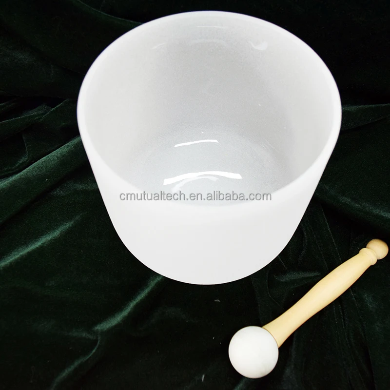 Manufacture Supply Frosted Chakra Singing Bowl  Set  432 HZ 7pcs of 6-12inch Crystal Singing Bowls for sound healing