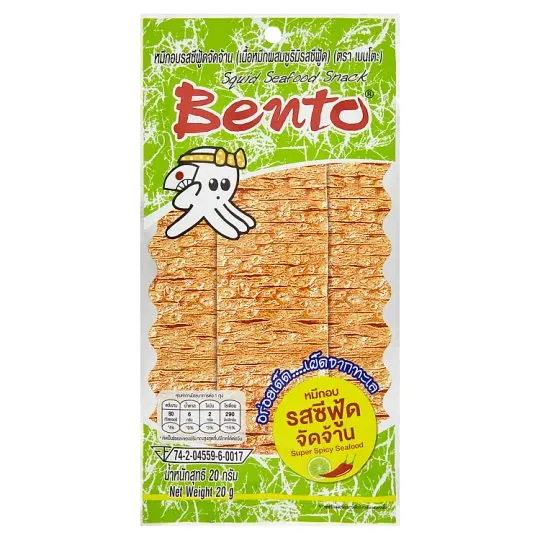 
Bento Squid Snack Super Spicy Seafood Flavoured 20g x 36 