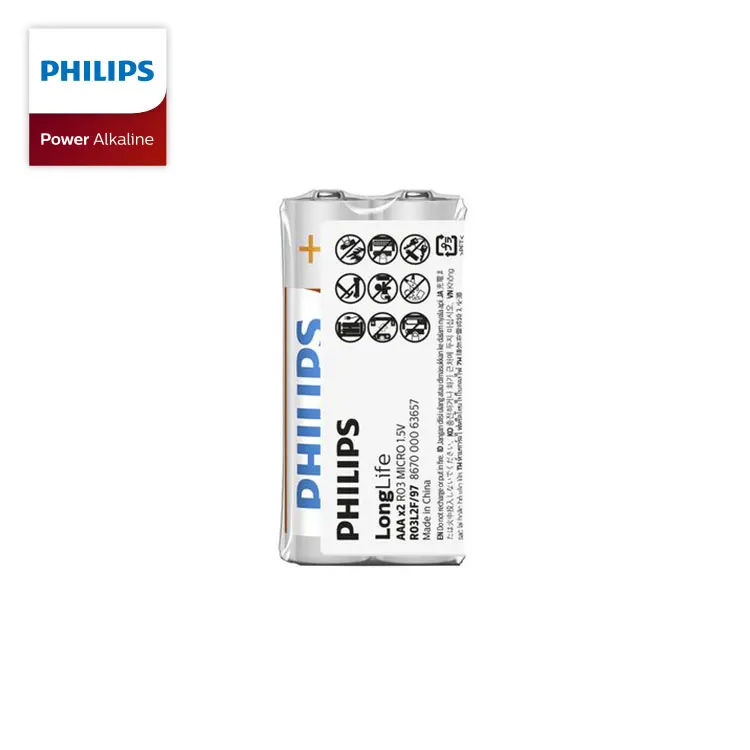 Philips new 1.5v non rechargeable aa battery alkaline for toy remote camera