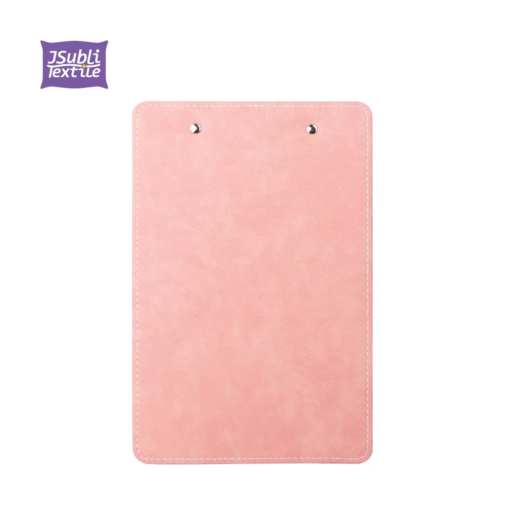 PUCB1522PK-1 Bestsub Wholesale Custom Sublimation Blanks A5 Size Pink PU Leather File Document Clipboard Folder