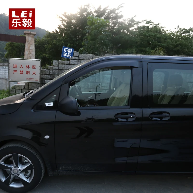 
High quality car accessories Brown transparentsun visor side doors rain shield rain visor for VITO/V-class 2016 2019 