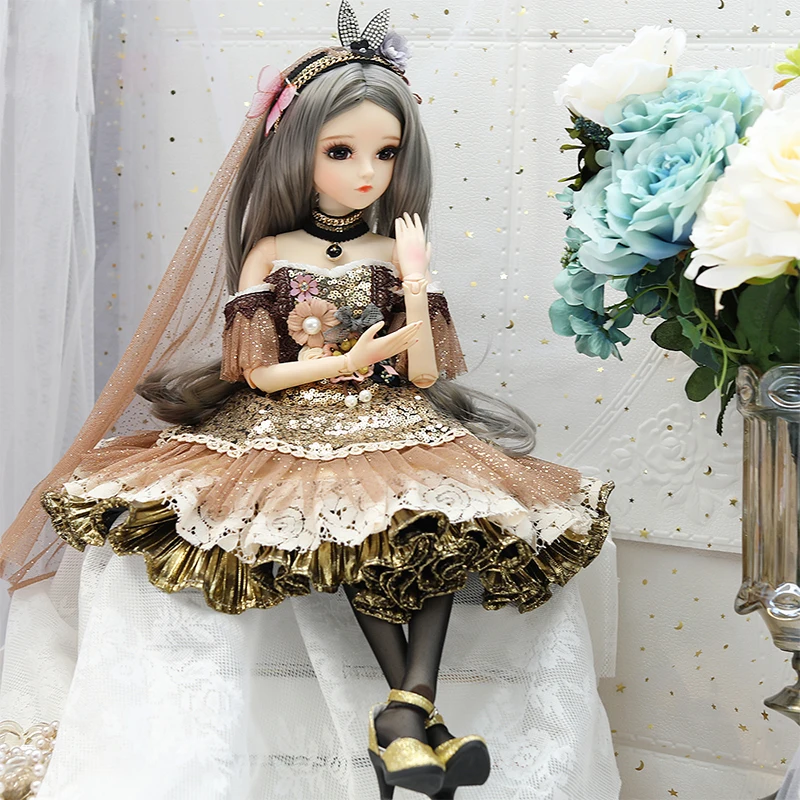 60cm Palace Killy  1/3 BJD  joint doll With makeup face hair eyes clothes girls toy custom gift collection