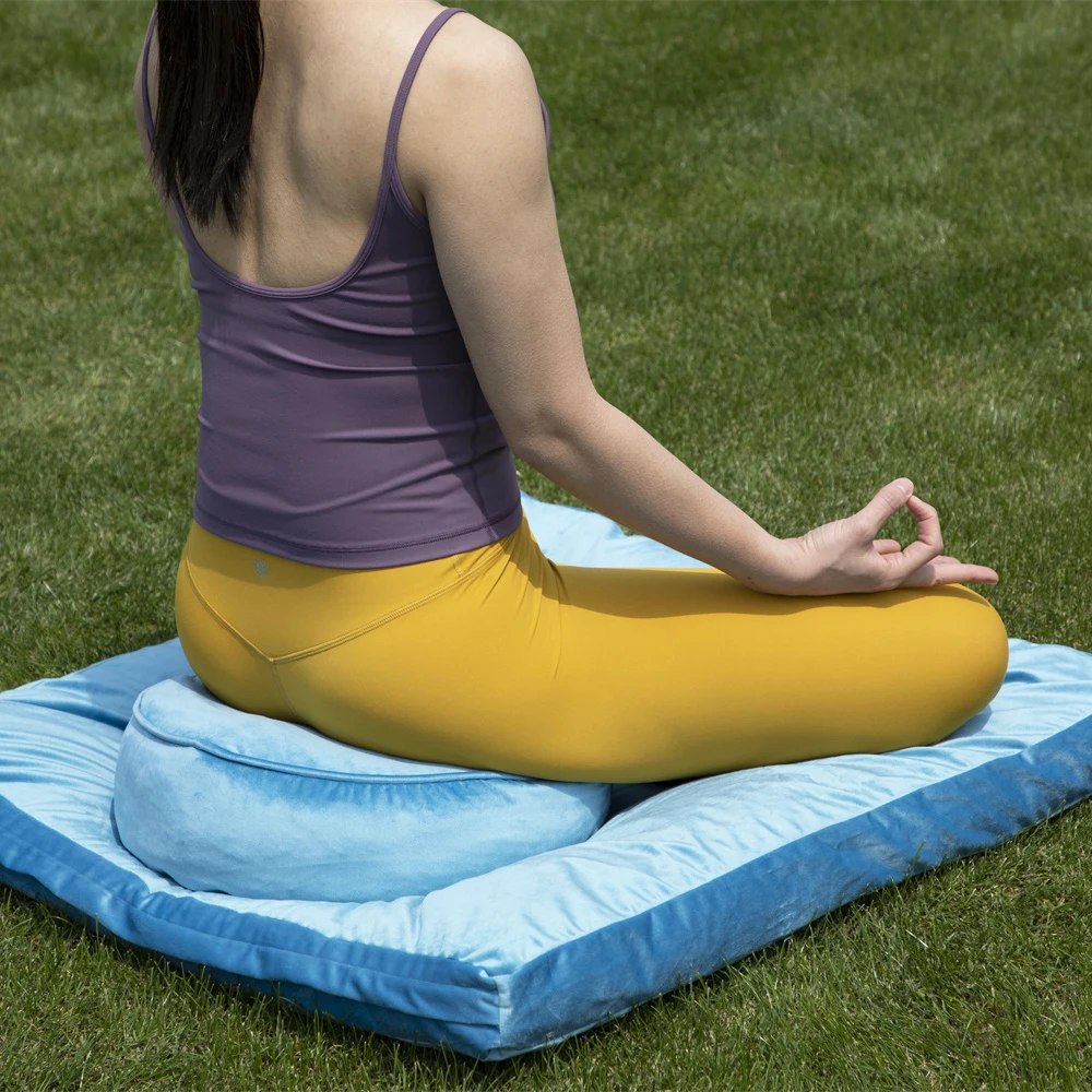Round Square Washable Yoga Zafu Zabuton Cotton Meditation Cushion Set Floor Pillow