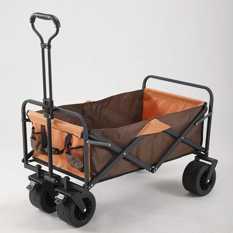 Adjustable Heavy Duty Collapsible Folding Utility Car Wagon Outdoor Camping Cart Beach Picnic foldable Camping pull Wagon