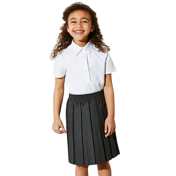 SU-K18 school uniform shirts 100% cotton white shirt for girls