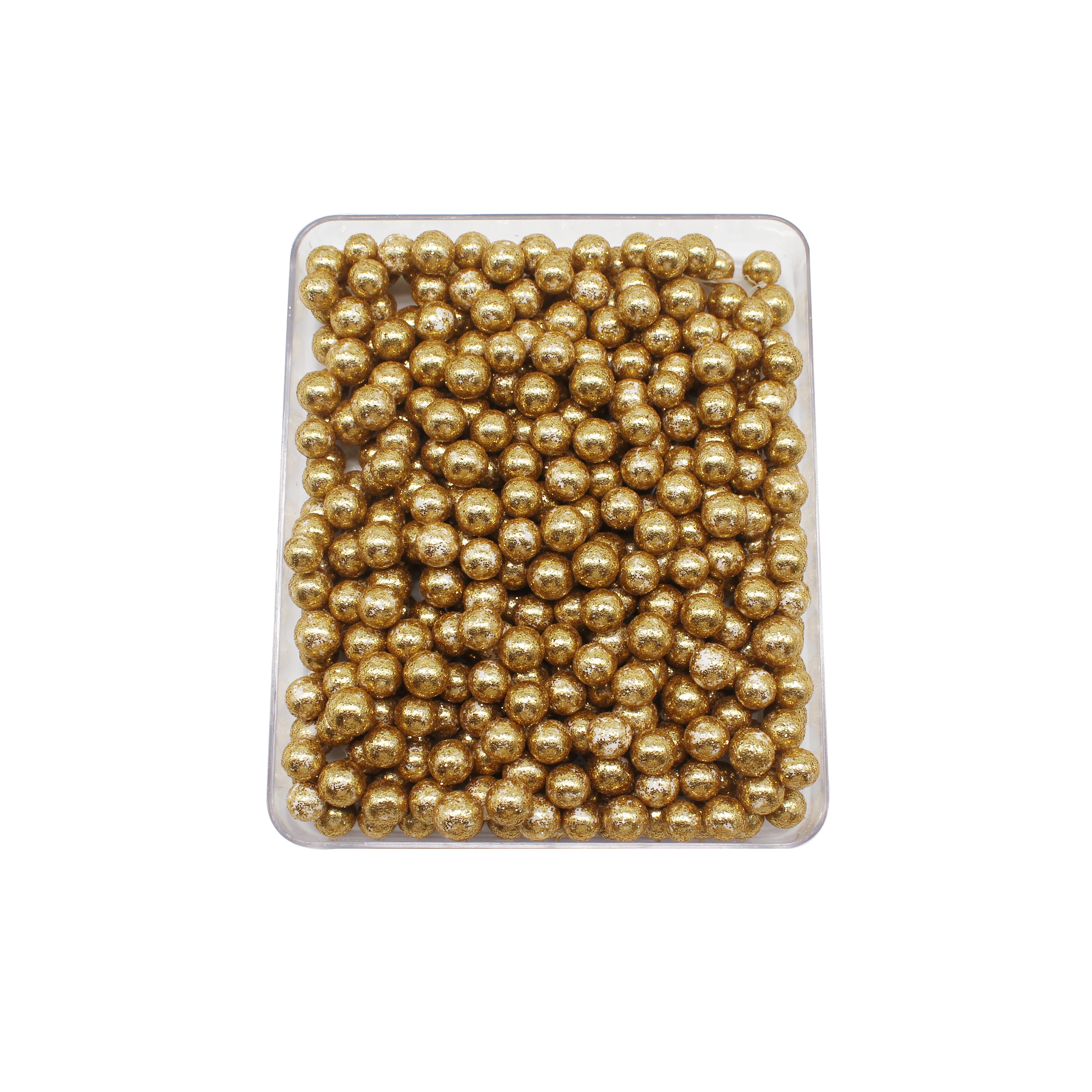 Hot Selling Gold Glitter Polystyrene Foam Ball Toys Filled With Particles For Decorative Items