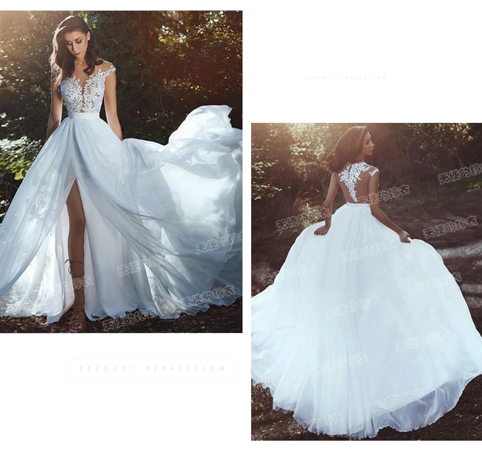 Женское Прозрачное платье с V-образным вырезом, летнее пляжное свадебное платье