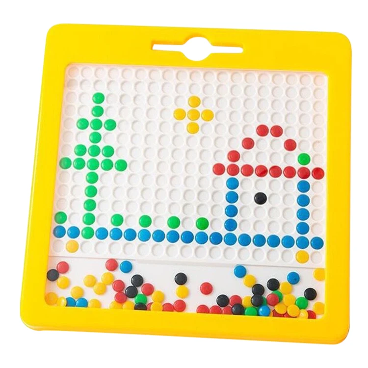 Magnetic Tablet Colorful Beads Drawing Board Magpad Dots Learning Educational Kids Toys