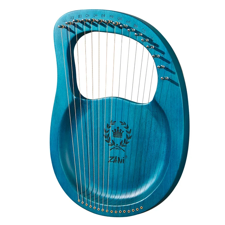 
Portable Lyre Percussion Musical Instrument Mahogany lyre Harp 16 strings for entertainment 