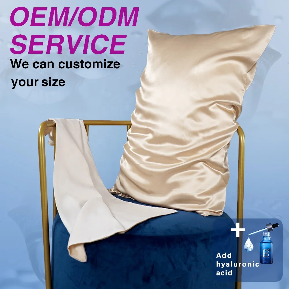 Silk Pillowcase 100% Mulberry Silk With Hyaluronic Acid And Linen For Women Sleeping