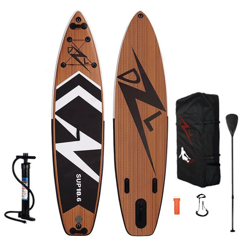 Top Quality New Design Wood Grain Wood Sup Paddle Board Inflatable Sup