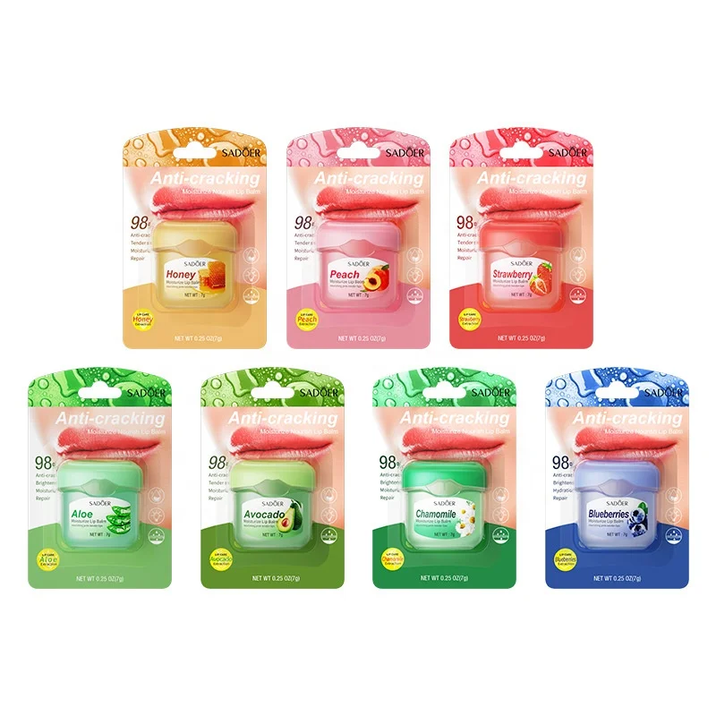 7g Natural Vegan Anti Cracking Honey Lip Balm Moisturizing Lipstick Base Moisturizer Makeup Lip Care Petroleum Jelly Lip Balm