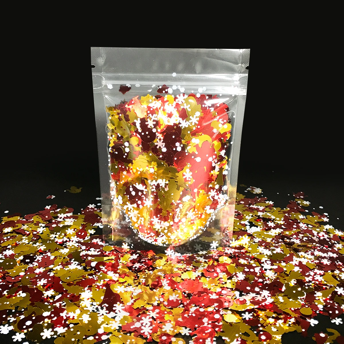 Wholesale holographic sequins bulk MK shaped glitter for crafts  nail &craft Decoration