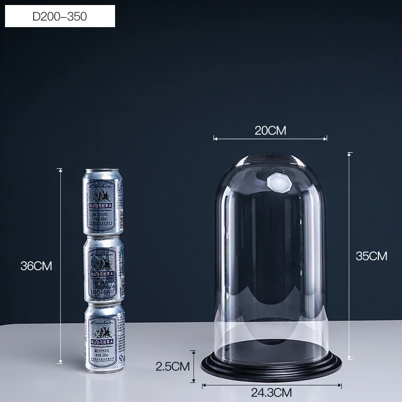 PC acrylic Transparent cover Immortal flower Hand-made jewelry Dust cover Cake model Display case