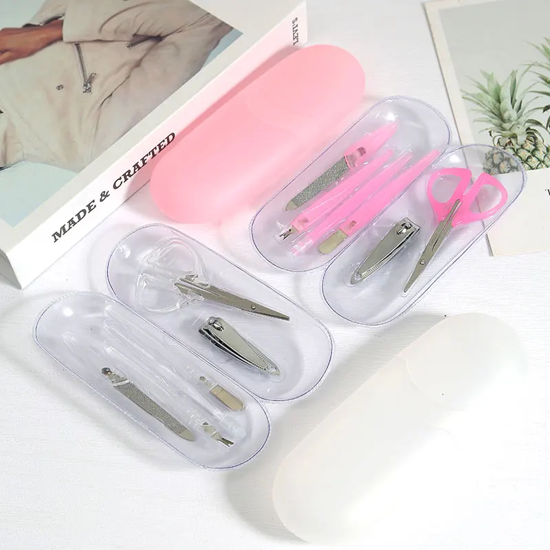New Arrivals Stainless Steel Manicure Set Nail Clipper Set 6 In 1 Nail File Swing Out Nail Clipper