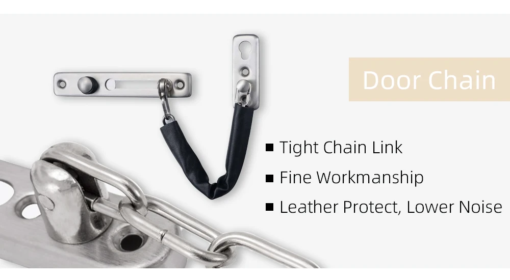 Zinc Alloy Large Anti theft Clasp Position Metal Zinc Alloy Door Guard Hotel Safety Security Chain Door Guard