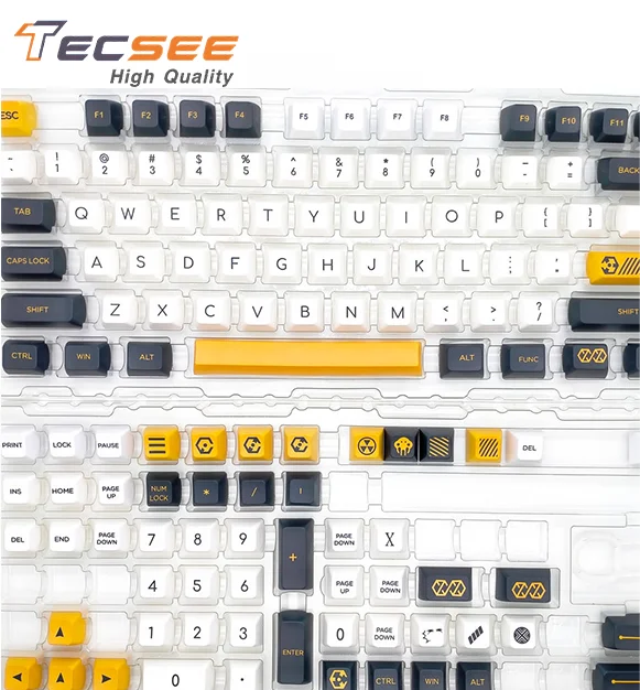 Tecsee  Factory Hallowmas English Sublimation PBT XDA Profile Custom Keycaps for Mechanical Keyboard