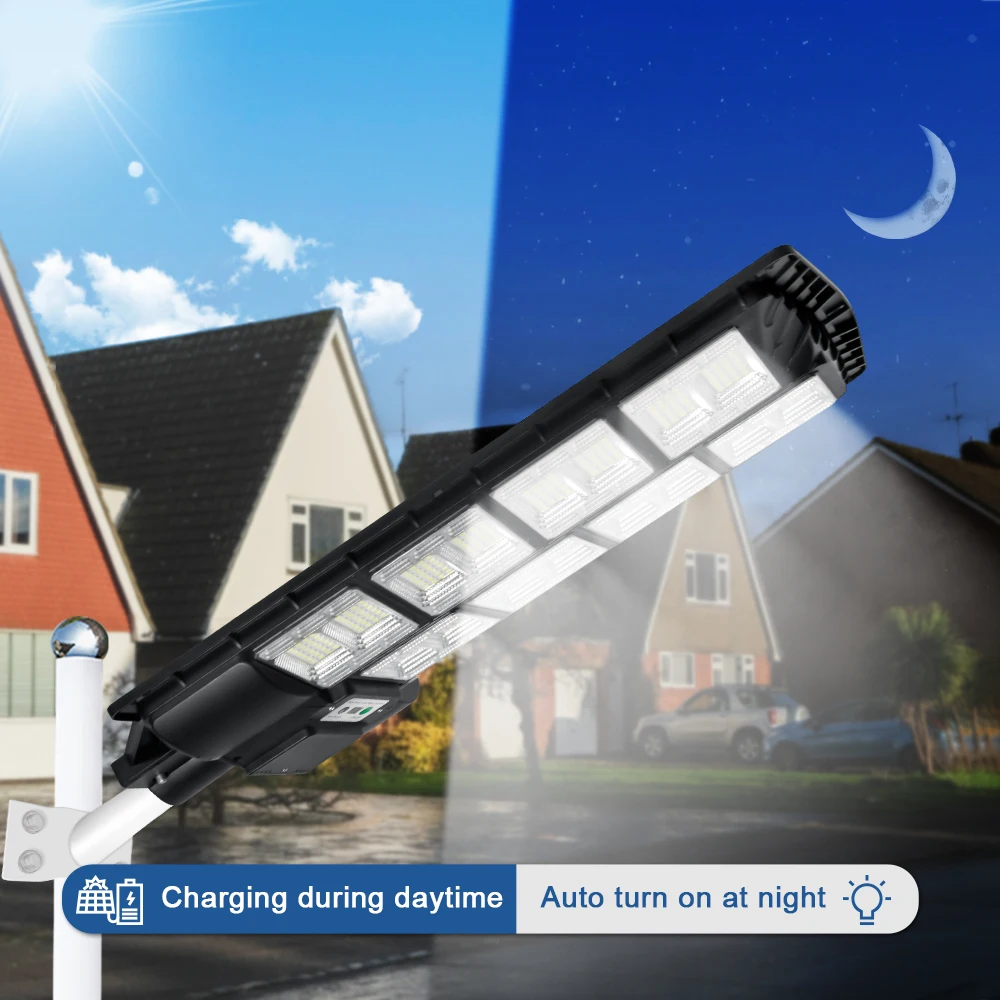 High brightness solar street light waterproof ABS material induction light High power battery powered super bright led light