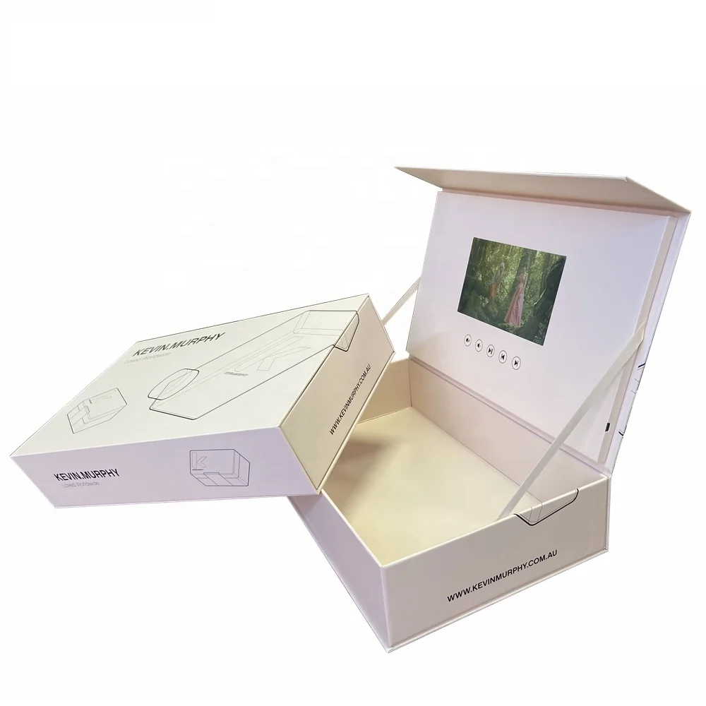 Europe Hot Promotion Item Pink  New Advertising Invitation Lcd Screen Branded Gift Video Box With LCD TFT Screen