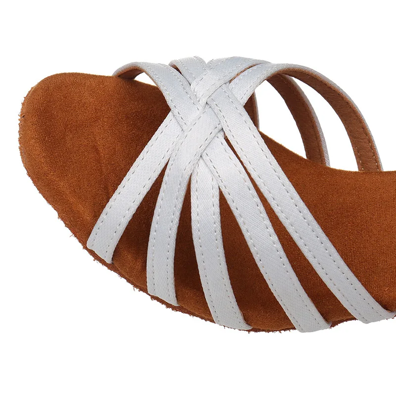 Dance Shoes Latin New Satin Dancing Shoes With Medium Heels For Adult Women Dance Shoes Fast For Sale