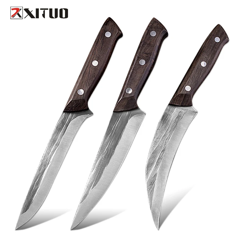 XITUO Professional Handmade Forged Boning Knives High Carbon Steel Multi-function Cutting Pork Lamb With Knife Scabbard Utility