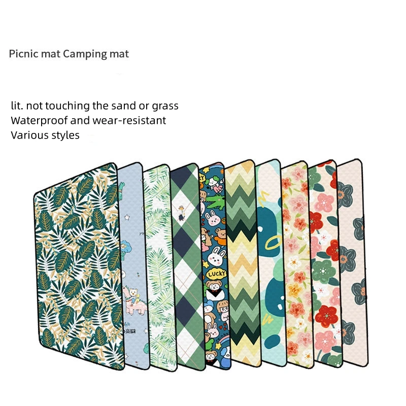 Outdoor Picnic Mat Fold Pad Soft Blanket Outdoor Folding Waterproof Blanket Camping Beach Plaid Picnic Mat