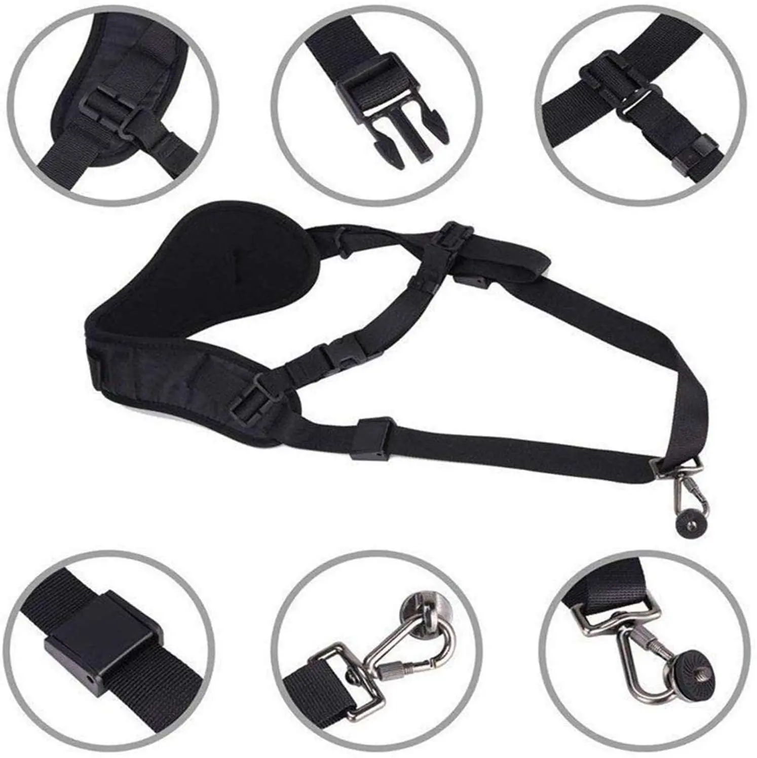 
Customize Camera Padded Shoulder Neck Strap Sling Belt Quick Release Safety Black for Women Men All DSLR Universal SLR Cameras 