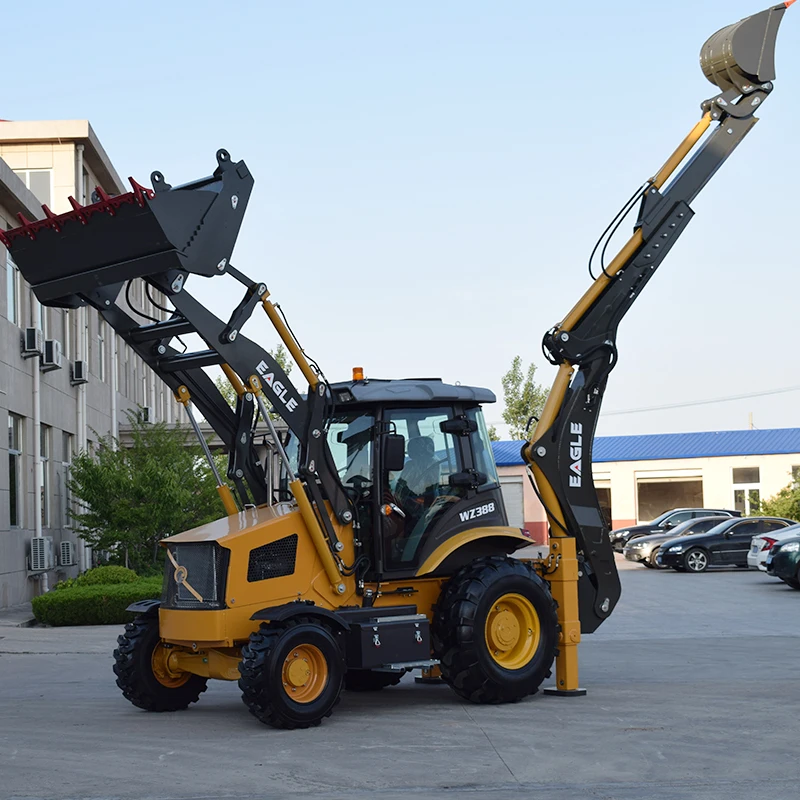 New Diesel Backhoe Loader WZ388 similar backhoe loader with 2 functions front loader and backhoe digger