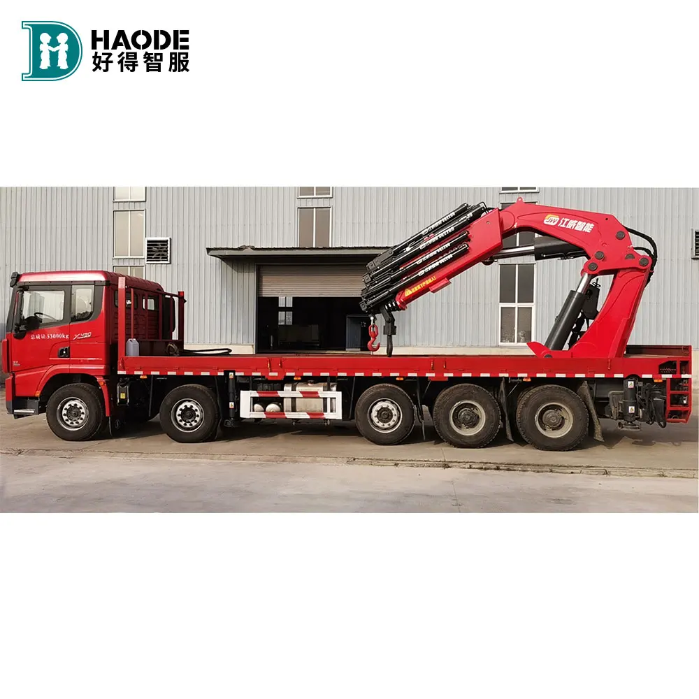 HAODE Shaanxi Auto five-axle + Jiangwei 110-ton folding boom crane hydraulic crane