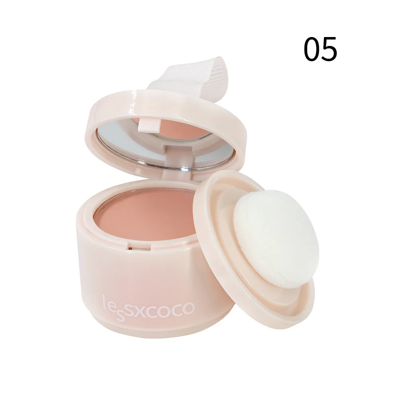 6 Color Velvet Mist Blush Cream Natural Face Makeup Flawless Soft 3D Effect Popping Blush with Mirror Puff Pressed Powder Blush