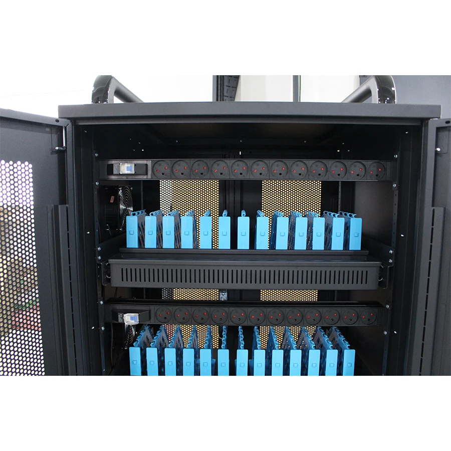 Tablet/Chromebook AC Charging Cart With Israel Outlets