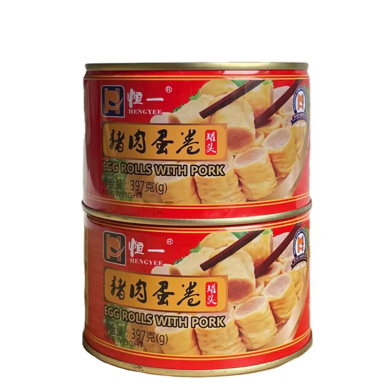 hot sale factory direct sale canned meat pork meat egg rolls 397g canned egg rolls with pork canned food